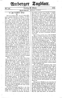 Amberger Tagblatt Dienstag 18. Oktober 1870