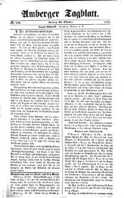 Amberger Tagblatt Freitag 21. Oktober 1870