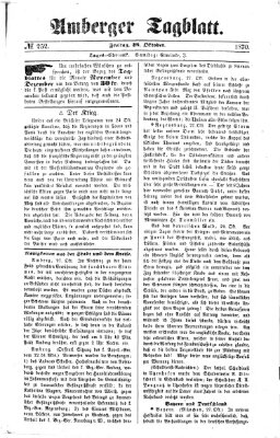 Amberger Tagblatt Freitag 28. Oktober 1870