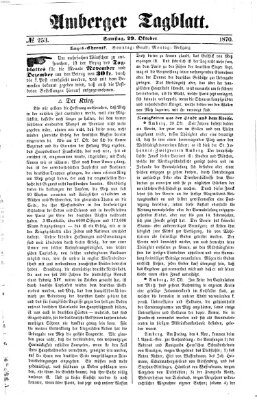 Amberger Tagblatt Samstag 29. Oktober 1870