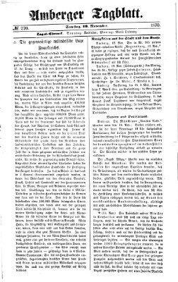 Amberger Tagblatt Samstag 19. November 1870