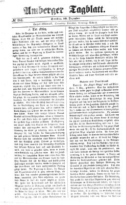 Amberger Tagblatt Samstag 10. Dezember 1870