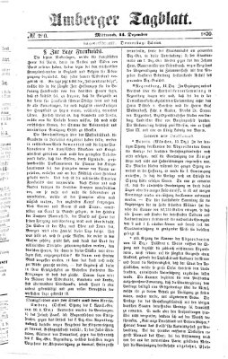 Amberger Tagblatt Mittwoch 14. Dezember 1870