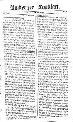 Amberger Tagblatt Montag 19. Dezember 1870