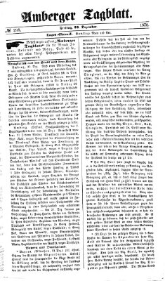 Amberger Tagblatt Freitag 23. Dezember 1870