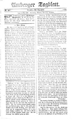 Amberger Tagblatt Samstag 31. Dezember 1870