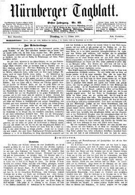 Nürnberger Tagblatt Dienstag 12. Oktober 1869