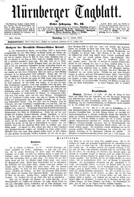 Nürnberger Tagblatt Samstag 16. Oktober 1869