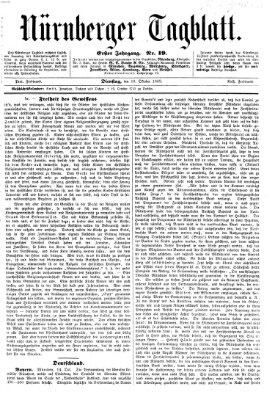 Nürnberger Tagblatt Dienstag 19. Oktober 1869