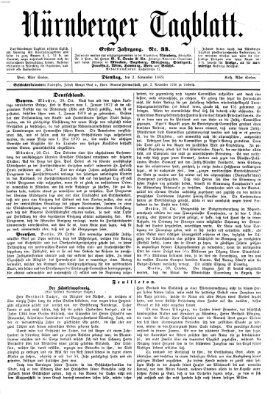 Nürnberger Tagblatt Dienstag 2. November 1869