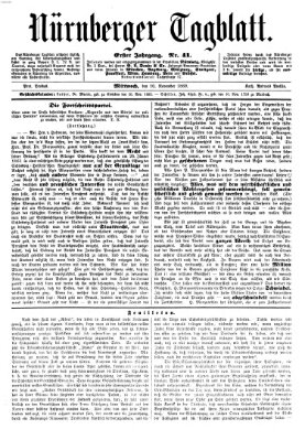 Nürnberger Tagblatt Mittwoch 10. November 1869