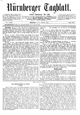 Nürnberger Tagblatt Sonntag 14. November 1869