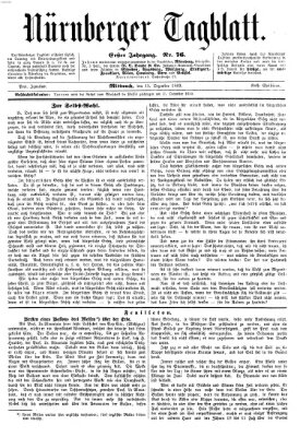 Nürnberger Tagblatt Mittwoch 15. Dezember 1869