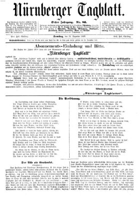 Nürnberger Tagblatt Samstag 25. Dezember 1869