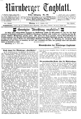 Nürnberger Tagblatt Montag 27. Dezember 1869
