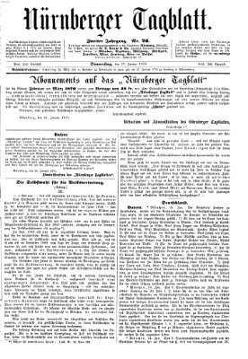 Nürnberger Tagblatt Donnerstag 27. Januar 1870