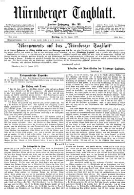 Nürnberger Tagblatt Freitag 28. Januar 1870