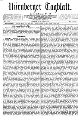 Nürnberger Tagblatt Sonntag 13. Februar 1870