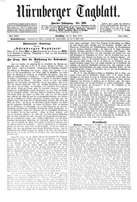 Nürnberger Tagblatt Samstag 23. April 1870