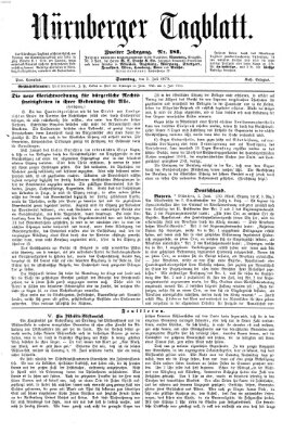 Nürnberger Tagblatt Sonntag 3. Juli 1870