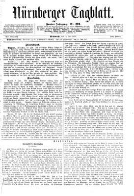 Nürnberger Tagblatt Mittwoch 13. Juli 1870