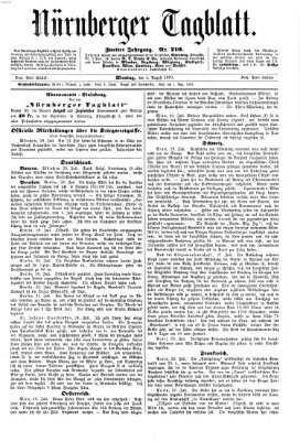 Nürnberger Tagblatt Montag 1. August 1870