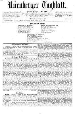 Nürnberger Tagblatt Mittwoch 10. August 1870