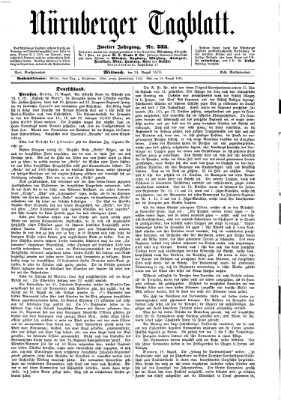 Nürnberger Tagblatt Mittwoch 24. August 1870