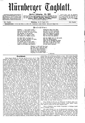 Nürnberger Tagblatt Sonntag 28. August 1870