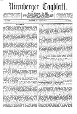 Nürnberger Tagblatt Mittwoch 7. September 1870