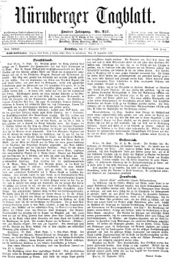 Nürnberger Tagblatt Samstag 17. September 1870