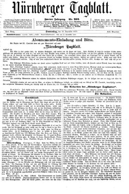 Nürnberger Tagblatt Donnerstag 22. September 1870