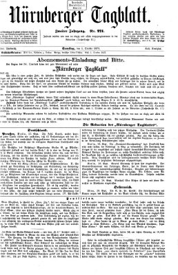 Nürnberger Tagblatt Samstag 1. Oktober 1870