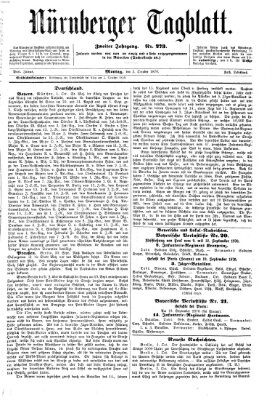 Nürnberger Tagblatt Montag 3. Oktober 1870