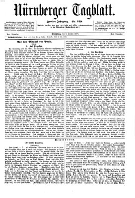 Nürnberger Tagblatt Sonntag 9. Oktober 1870