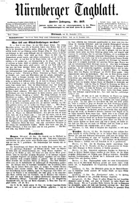 Nürnberger Tagblatt Mittwoch 16. November 1870