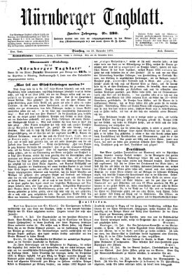 Nürnberger Tagblatt Dienstag 29. November 1870