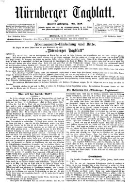 Nürnberger Tagblatt Mittwoch 28. Dezember 1870