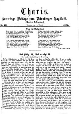 Charis (Nürnberger Tagblatt) Sonntag 14. August 1870