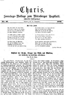 Charis (Nürnberger Tagblatt) Sonntag 11. September 1870