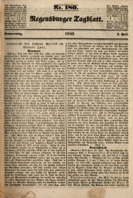 Regensburger Tagblatt Donnerstag 3. Juli 1845