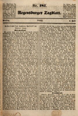 Regensburger Tagblatt Freitag 4. Juli 1845