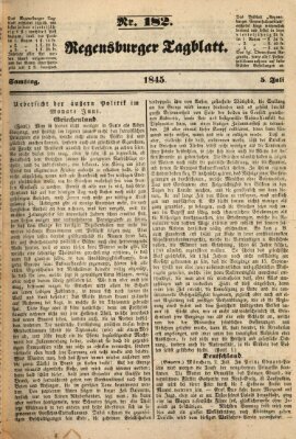 Regensburger Tagblatt Samstag 5. Juli 1845