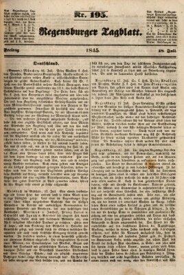 Regensburger Tagblatt Freitag 18. Juli 1845