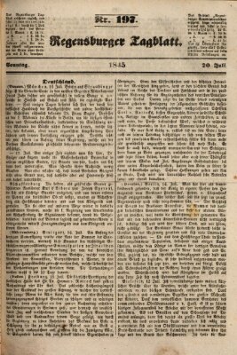 Regensburger Tagblatt Sonntag 20. Juli 1845