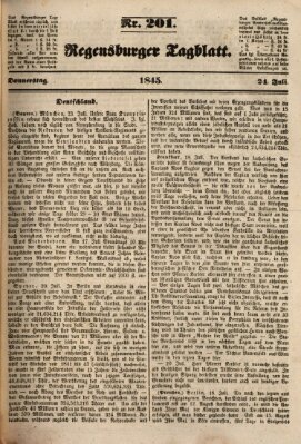 Regensburger Tagblatt Donnerstag 24. Juli 1845