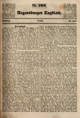 Regensburger Tagblatt Samstag 26. Juli 1845