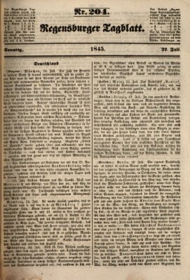 Regensburger Tagblatt Sonntag 27. Juli 1845