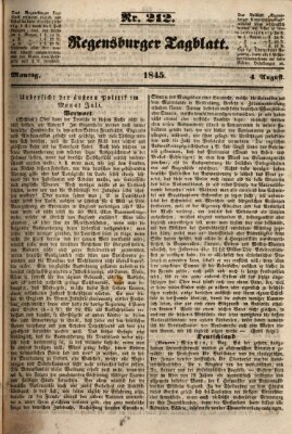 Regensburger Tagblatt Montag 4. August 1845