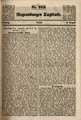 Regensburger Tagblatt Dienstag 5. August 1845